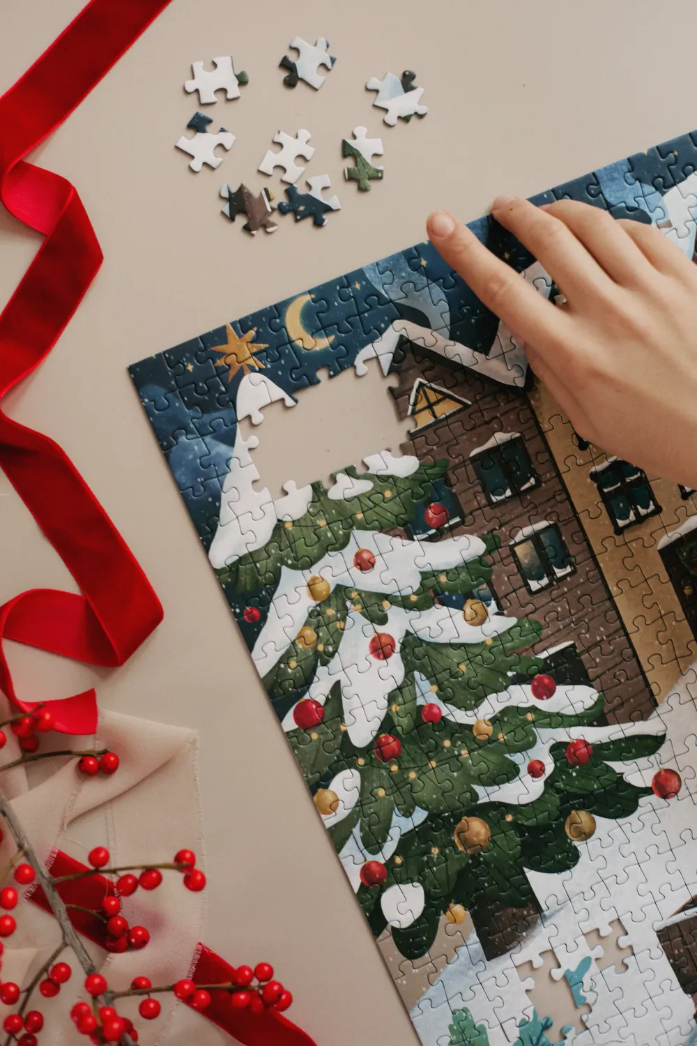 Muno Puzzle Snowy Night puzzle 500 piese iarna