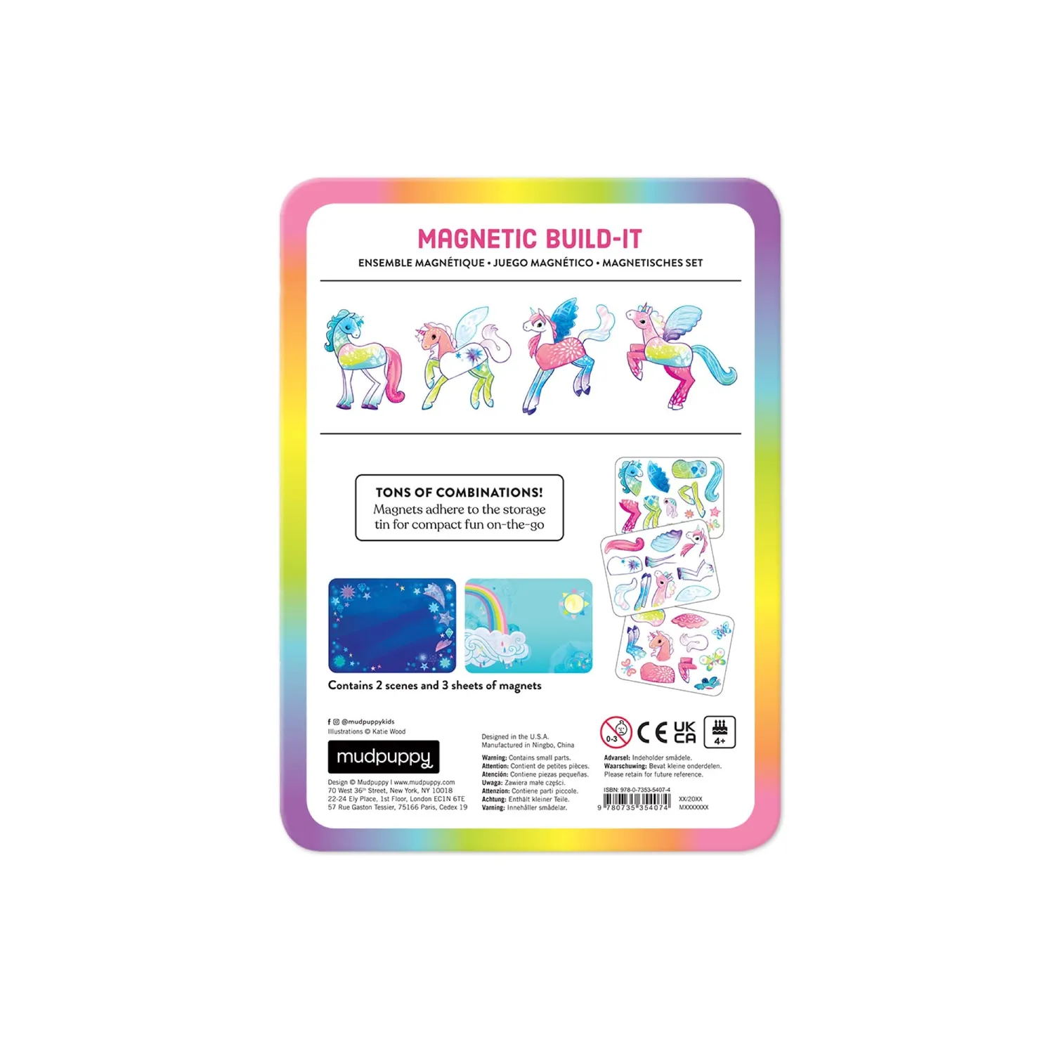 Mudpuppy Unicorn Magic Magnetic Build-It joc magnetic
