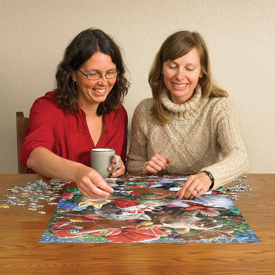 Cobble Hill Festive Friends 47035 puzzle 350 piese Crăciun