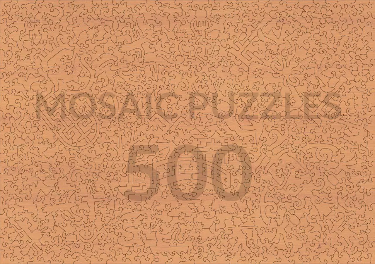 Mosaic Puzzles Tiger Ryokoku puzzle lemn 500 piese japonez