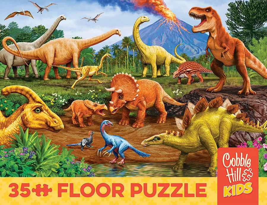 Cobble Hill Dinos puzzle podea 35 piese dinozauri