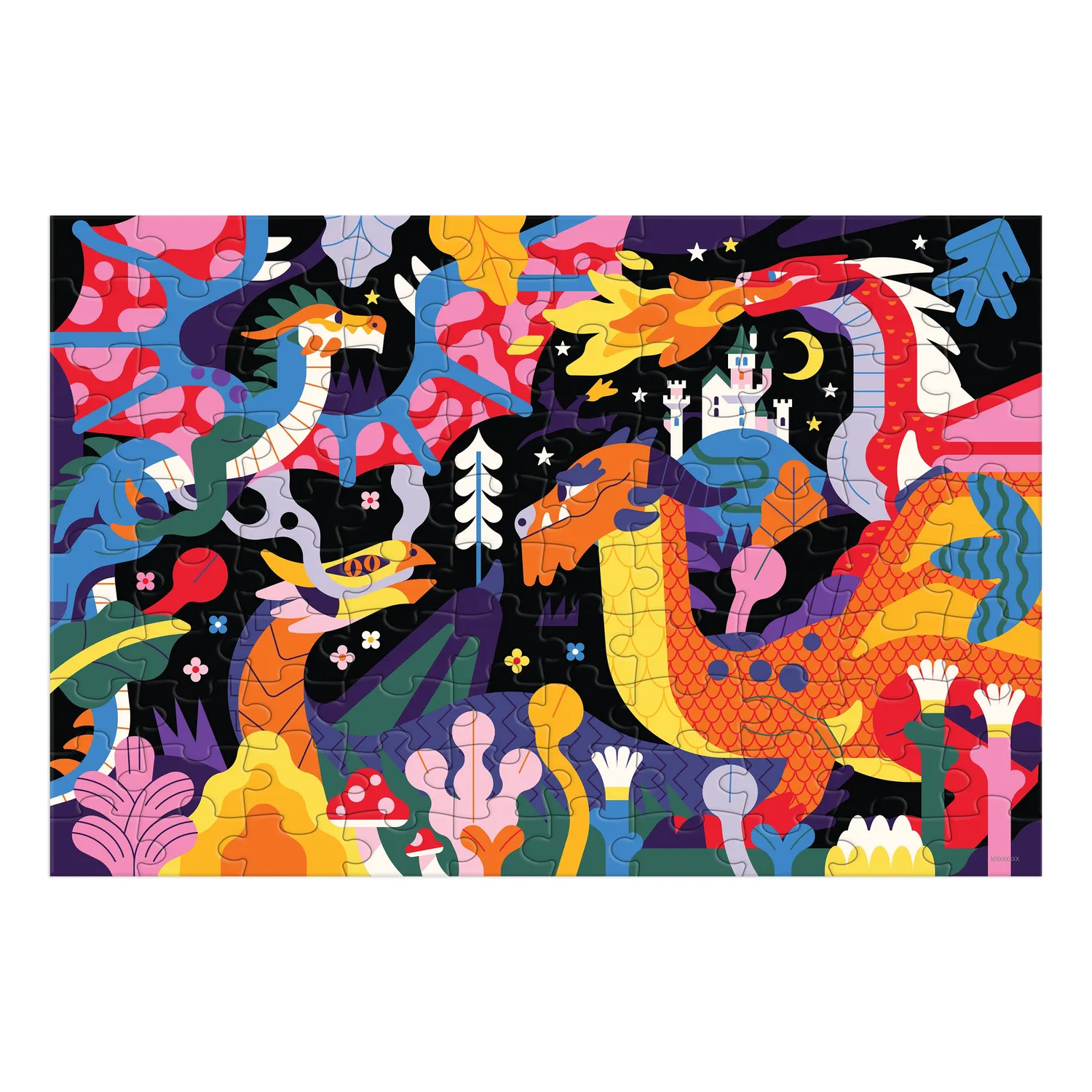 Mudpuppy Dragons puzzle 100 piese fosforescent