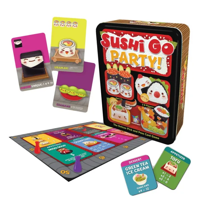 Joc cărți Gamewright Sushi Go Party! până la 8 jucători