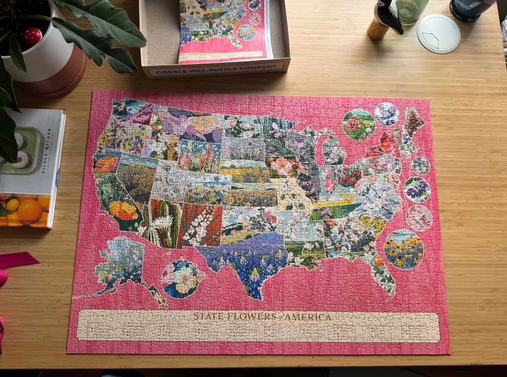 Cobble Hill State Flowers of America puzzle 1000 piese harti