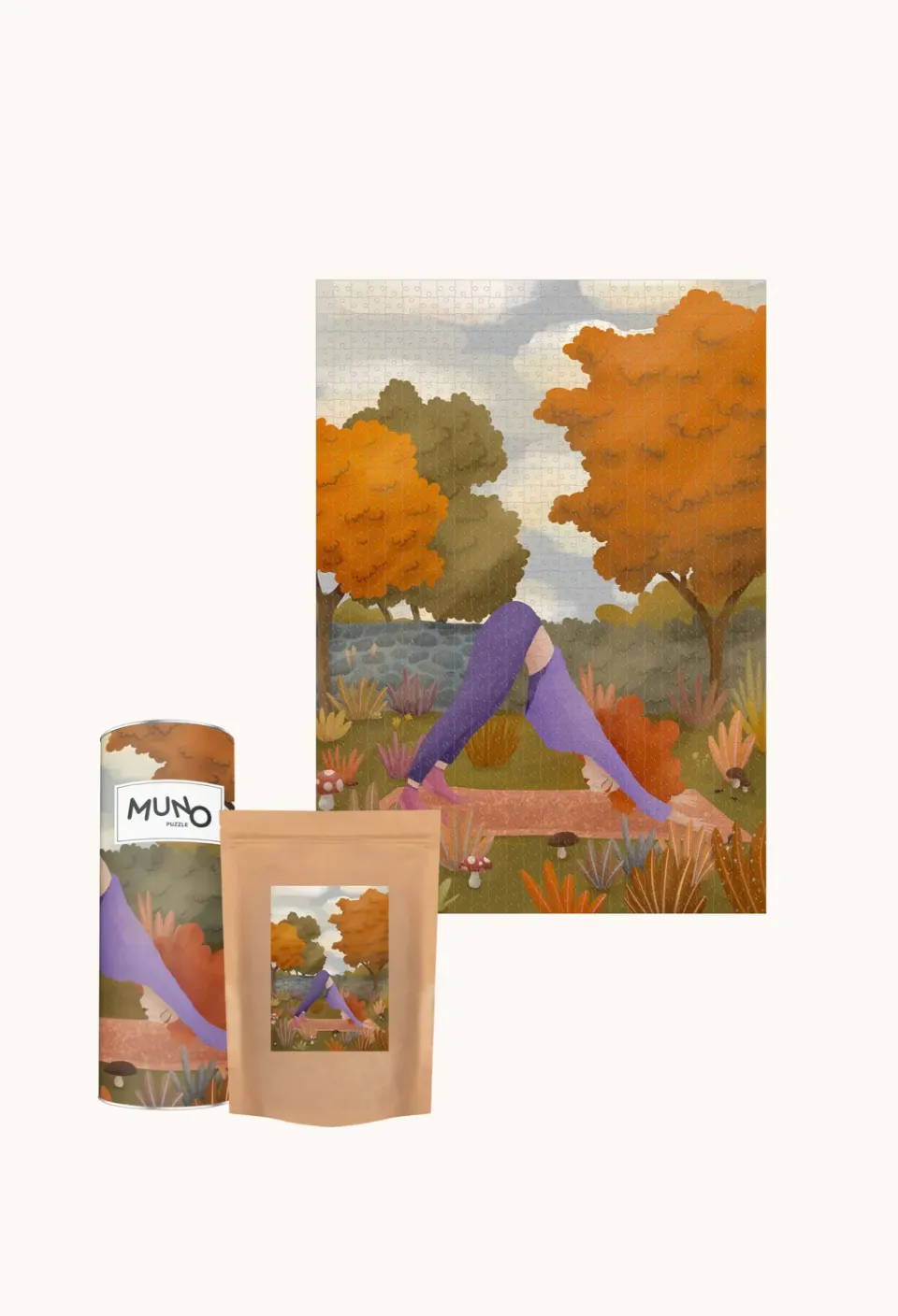 Muno Puzzle Jesienna Joga puzzle 1000 piese toamna