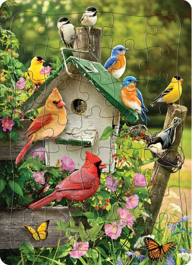 Cobble Hill Singing Around Birdhouse puzzle tava 35 piese