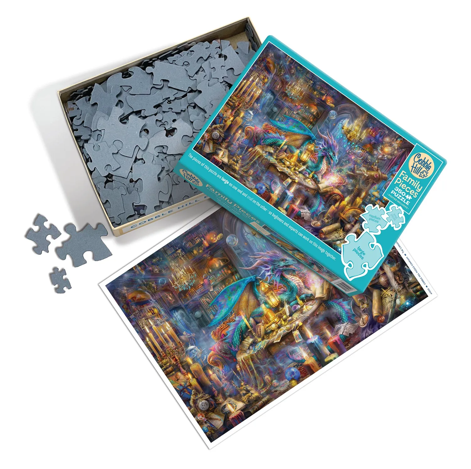 Cobble Hill Library Keeper puzzle familie 350 piese