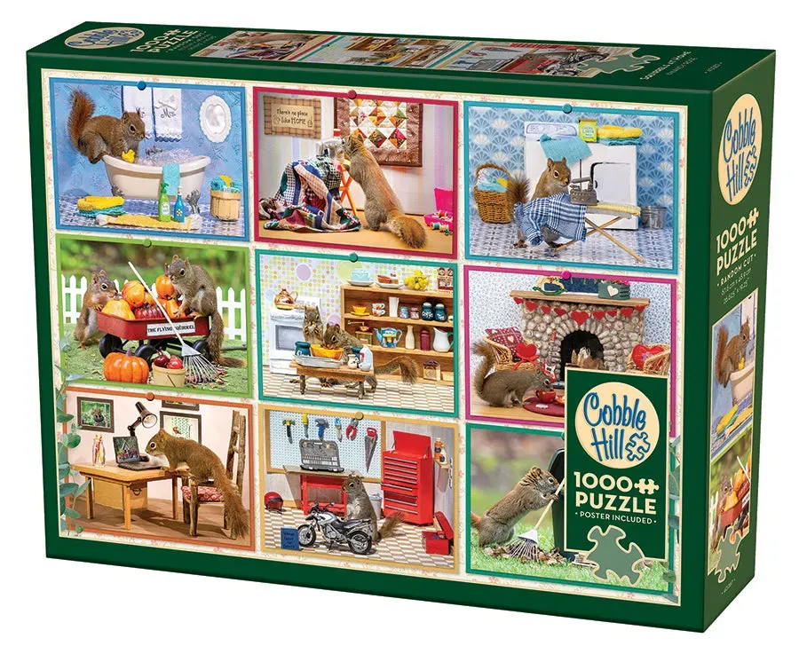 Cobble Hill Squirrels at Home puzzle 1000 piese veverițe