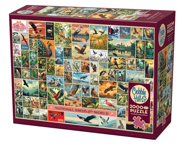 Cobble Hill National Birds of the World puzzle 2000 piese pasari