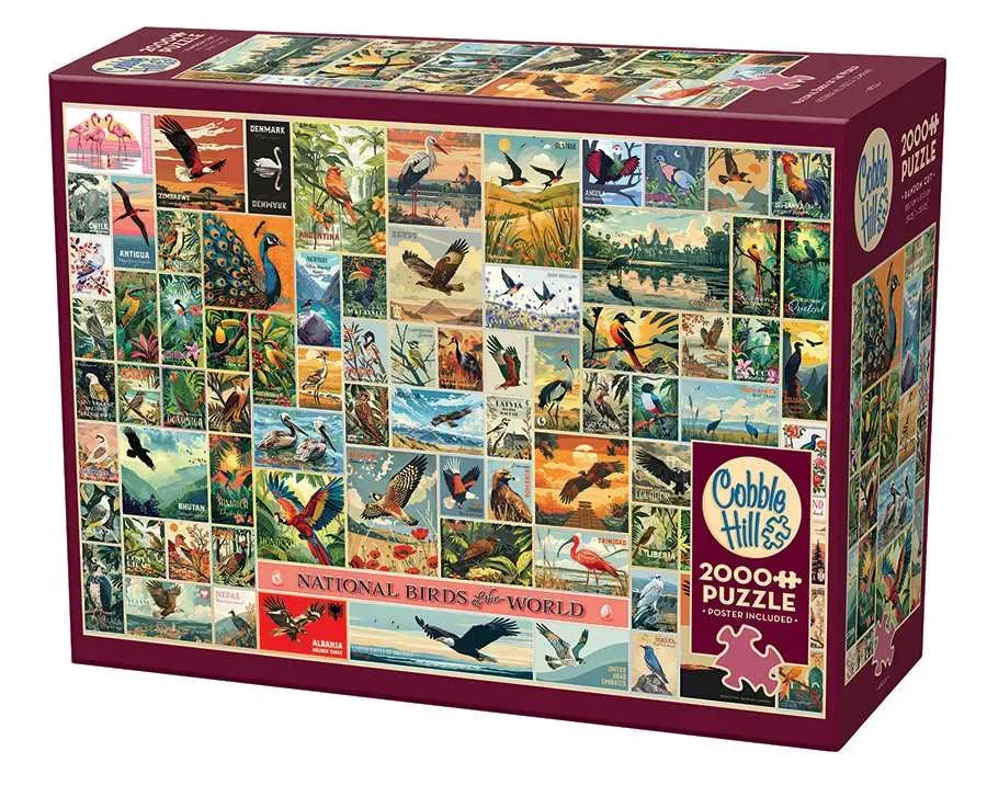 Cobble Hill National Birds of the World puzzle 2000 piese pasari