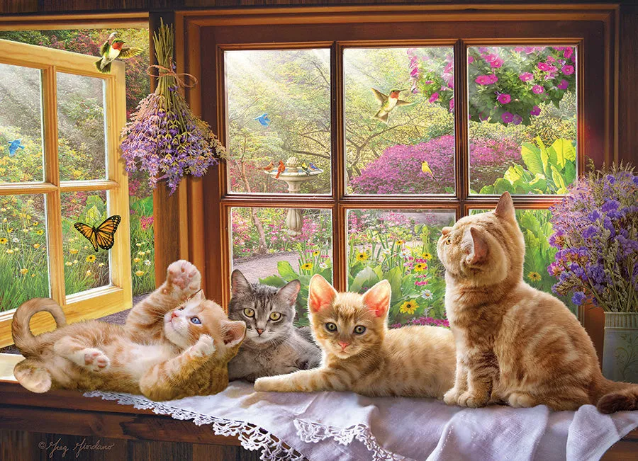Cobble Hill Sunbeam puzzle 500 piese pisici