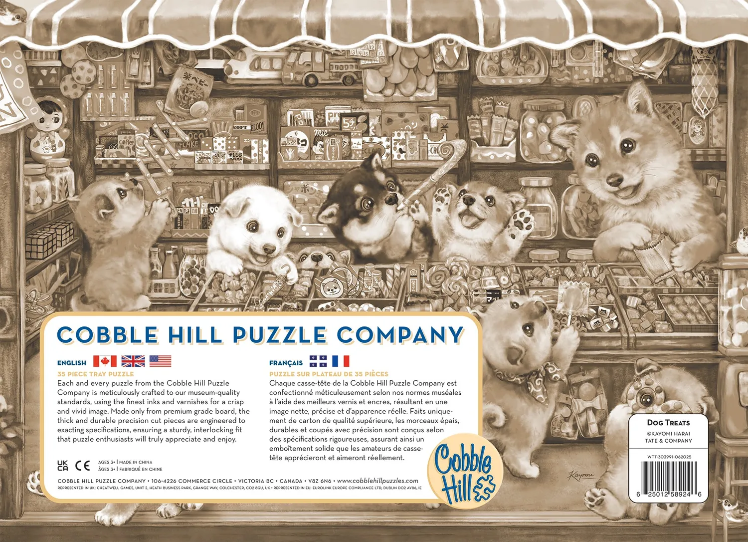 Cobble Hill Dog Treats puzzle tava 35 piese catei