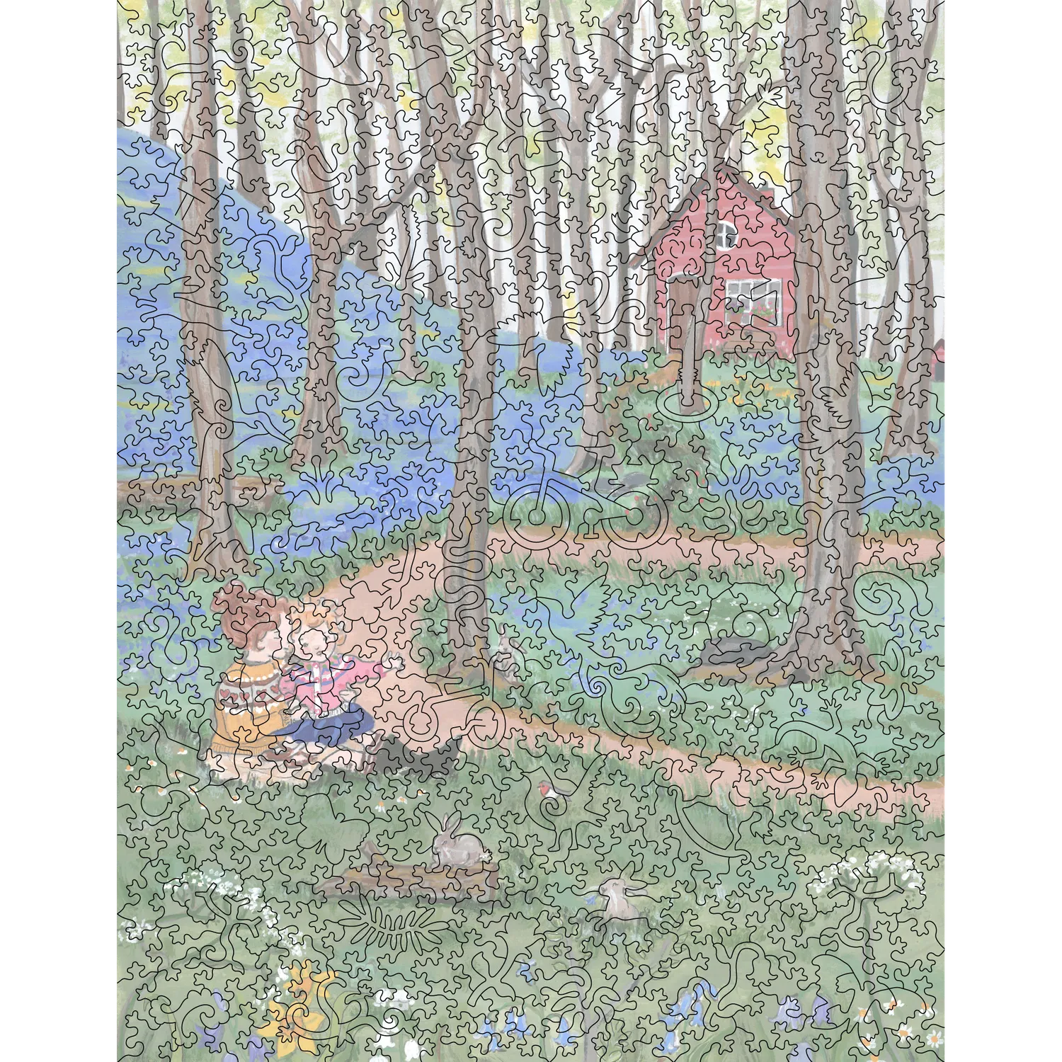 Hidden Piece Puzzles Spring in The Forest puzzle 526 piese 33x43 cm