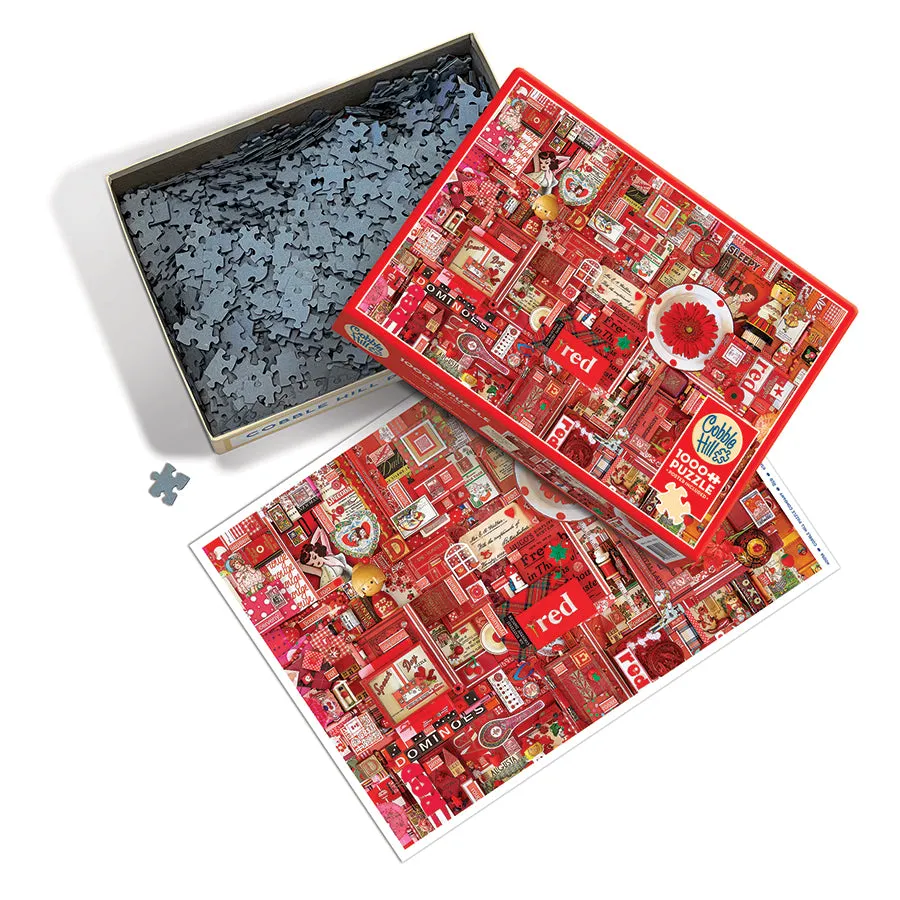 Cobble Hill Red puzzle 1000 piese colaj rosu