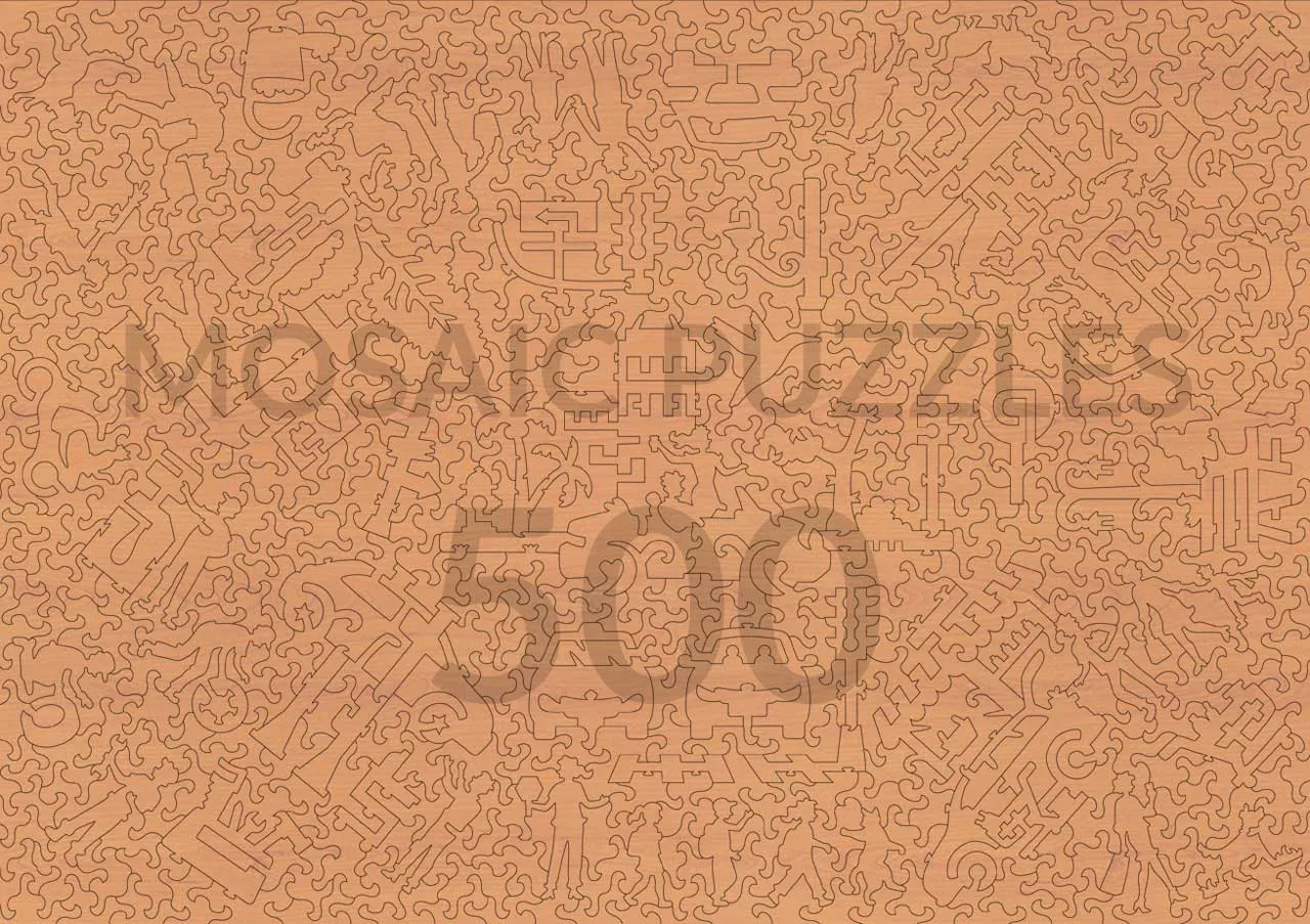 Mosaic Puzzles Gas by Edward Hopper puzzle lemn 500 piese noapte