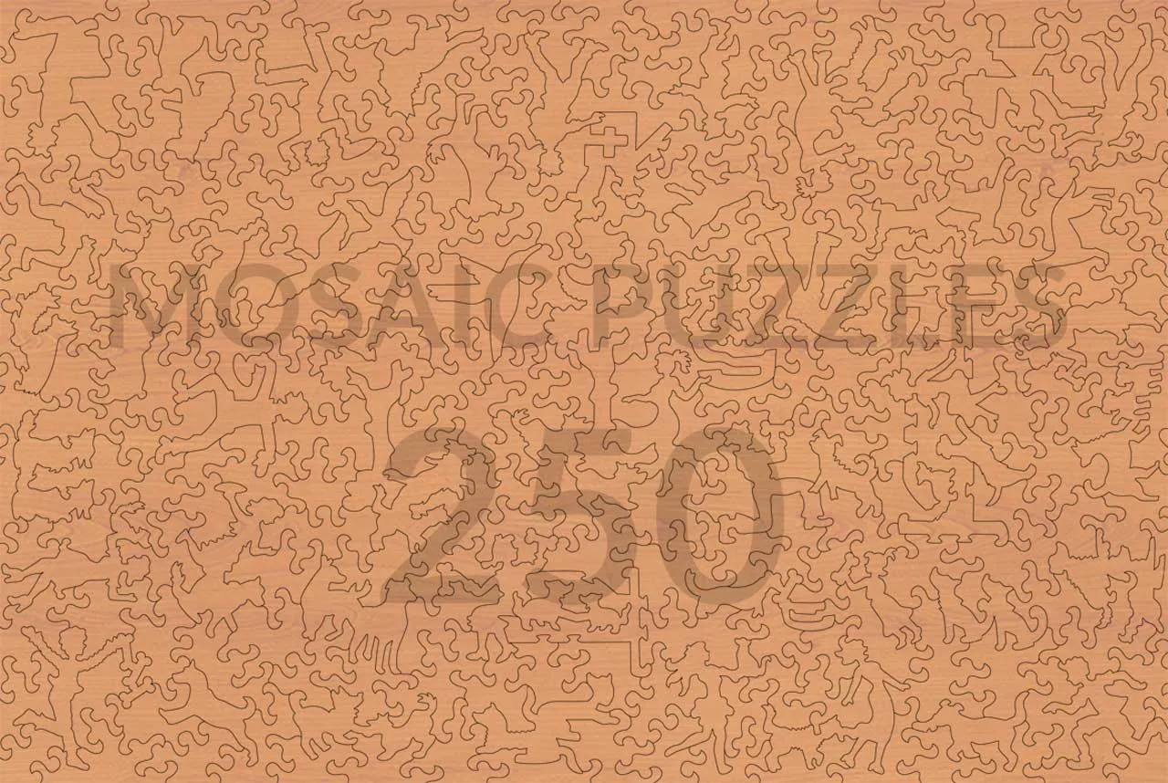 Mosaic Puzzles Poker Game Coolidge puzzle lemn 250 piese câini