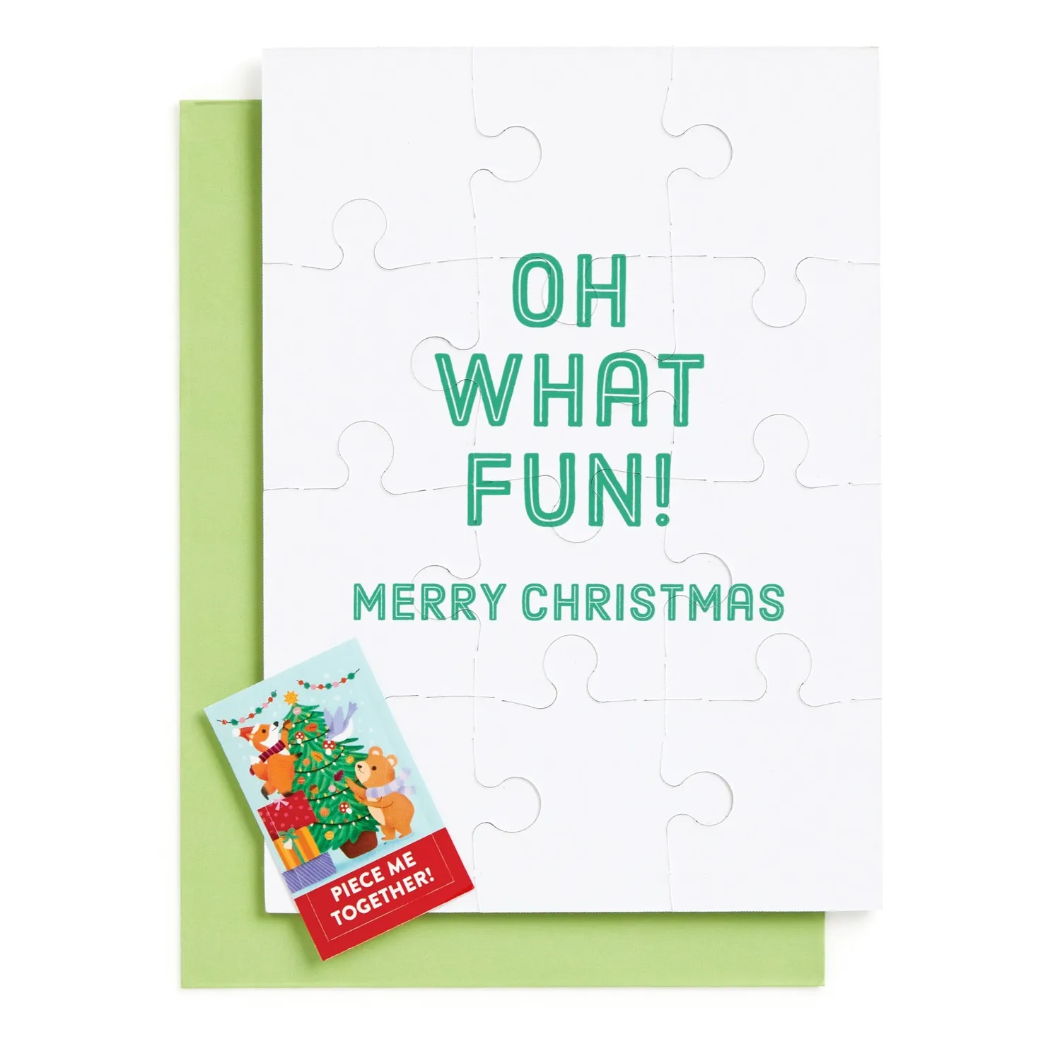Mudpuppy Christmas Critters felicitare puzzle 12 piese animale