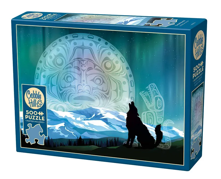 Cobble Hill Two Wolves puzzle 500 piese cu lupi