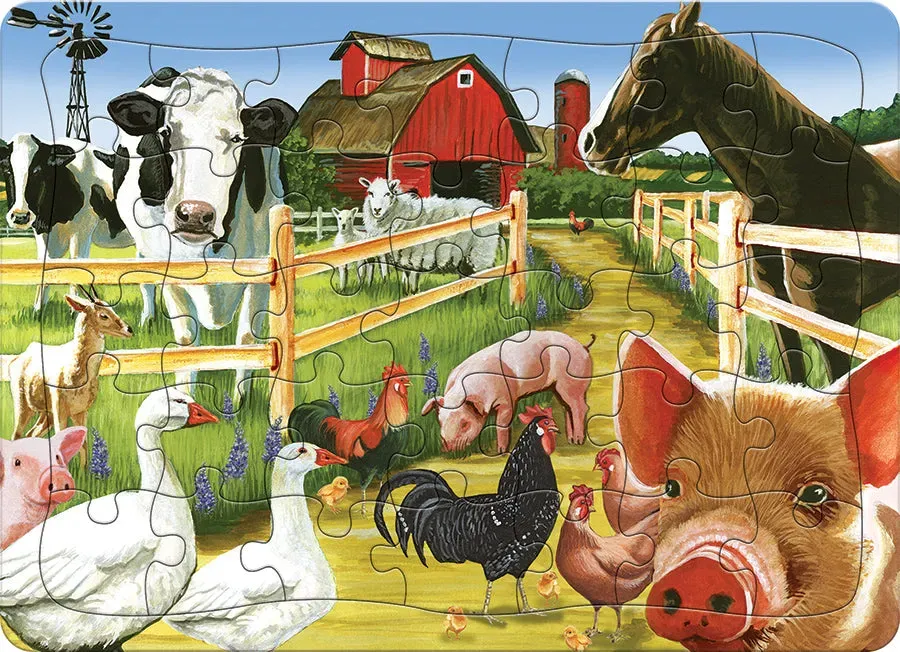 Cobble Hill Farmyard Welcome puzzle tava 35 piese ferma
