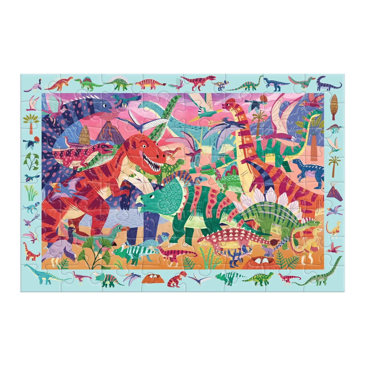Mudpuppy Mighty Dinosaur Puzzle search find 64 piese 4+ ani