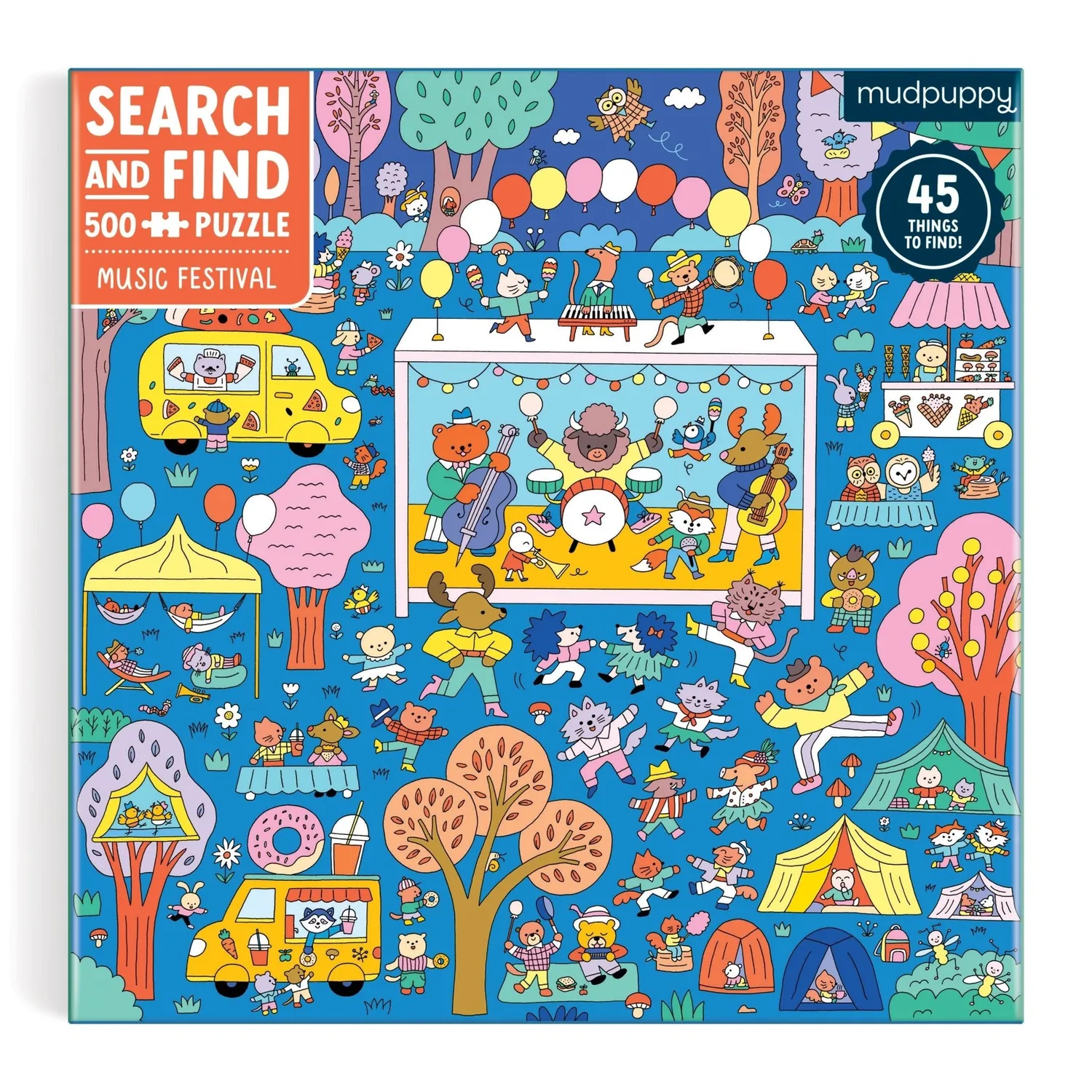 Mudpuppy Music Festival puzzle 500 piese căutare festival