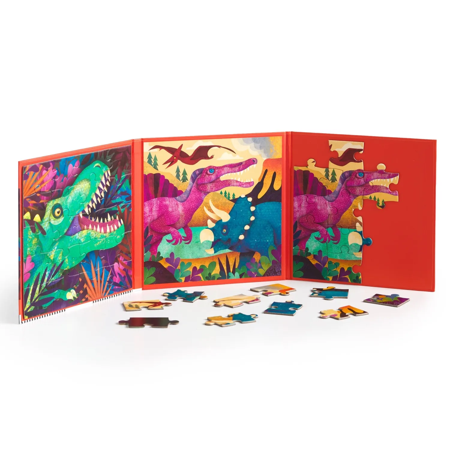 Mudpuppy Dinosaur Roar puzzle magnetic 20 piese