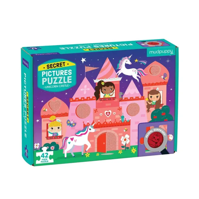 Mudpuppy Unicorn Castle puzzle 42 piese unicorni baghetă