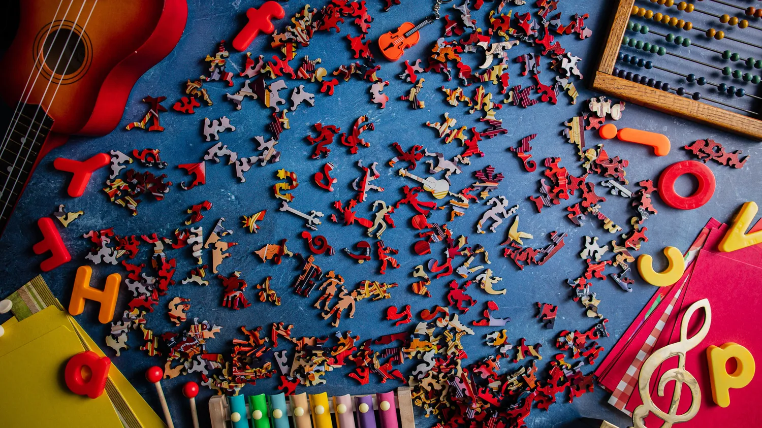 Mosaic Puzzles Symphony Instruments puzzle lemn 1000 piese muzica