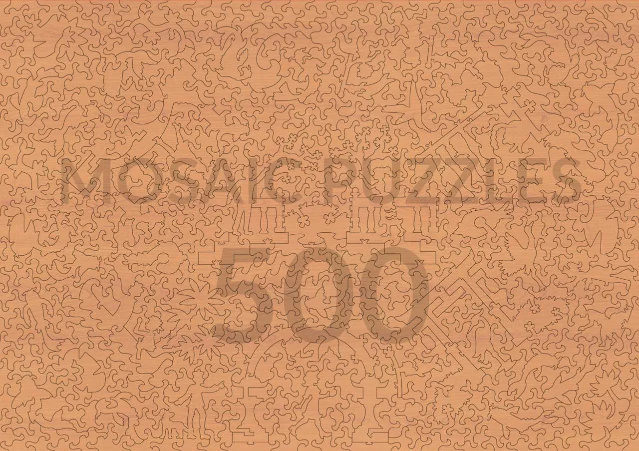 Mosaic Puzzles The Koi Pond puzzle lemn 500 piese crapi