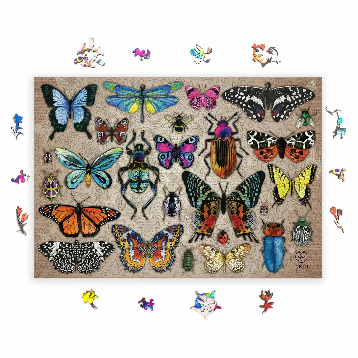 Mosaic Puzzles Intricate Insects puzzle lemn 50 piese copii
