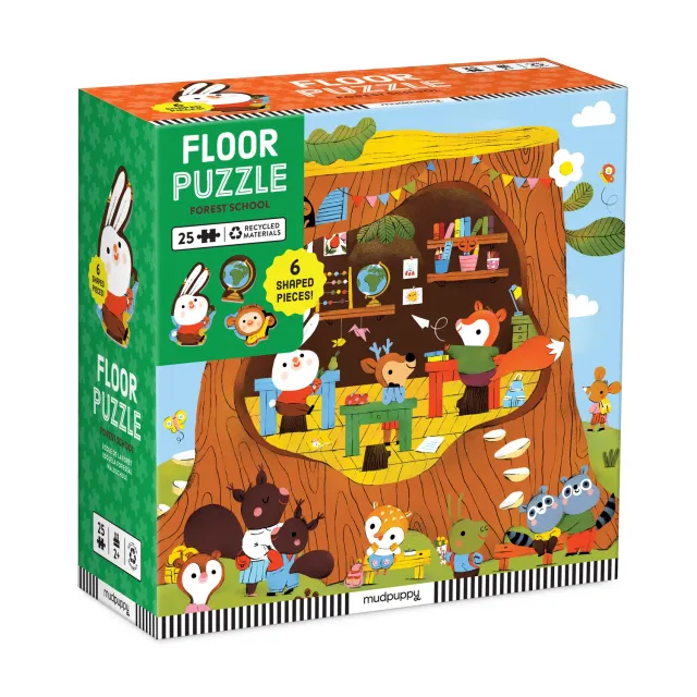Mudpuppy Forest School puzzle podea 25 piese forme