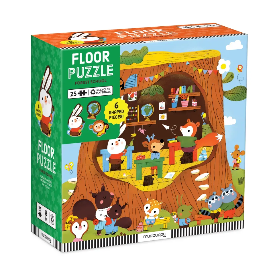 Mudpuppy Forest School puzzle podea 25 piese forme