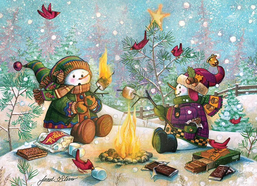 Cobble Hill Family Pieces S'more Fun puzzle 350 piese iarna