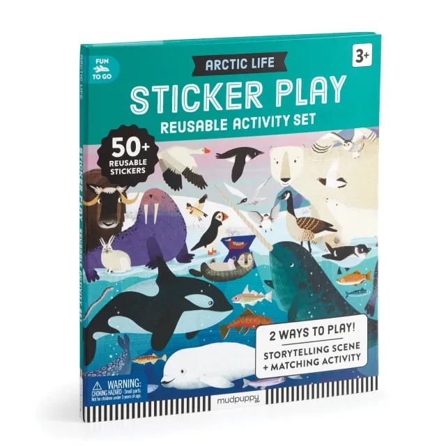 Mudpuppy Arctic Life set stickere reutilizabile 50+ piese