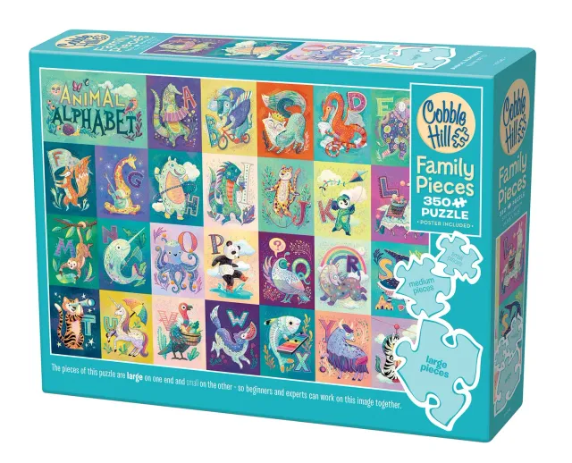 Cobble Hill Animal Alphabet puzzle familie 350 piese animale