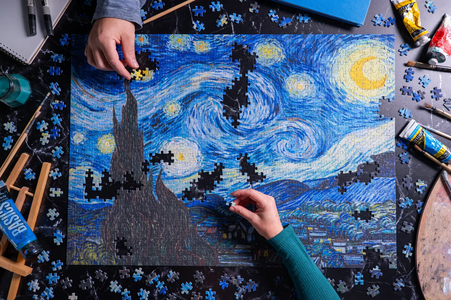 Traditions Starry Night Van Gogh puzzle carton 1000 piese