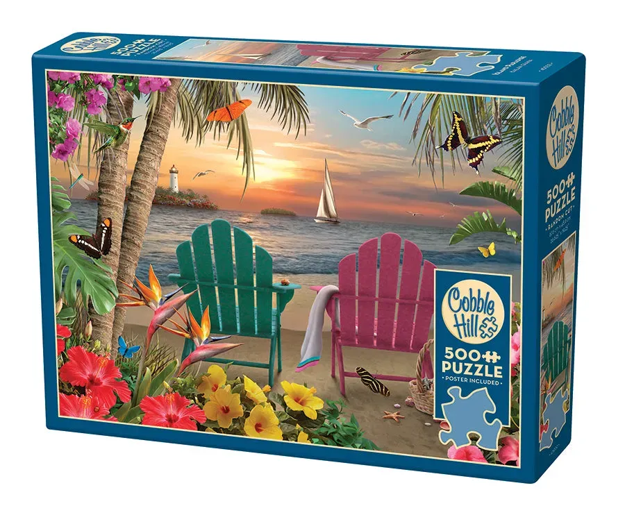 Cobble Hill Island Paradise puzzle 500 piese tropical