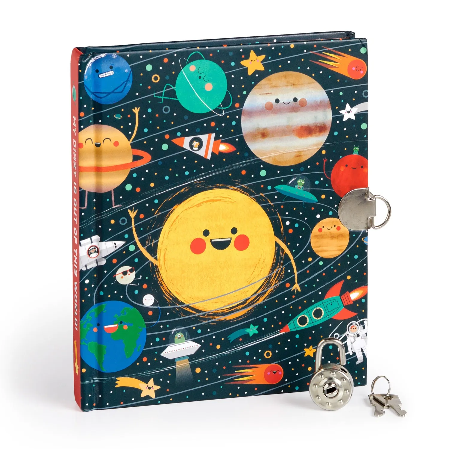 Mudpuppy Solar System Jurnal cu lacăt 192 pagini 16.5x14cm
