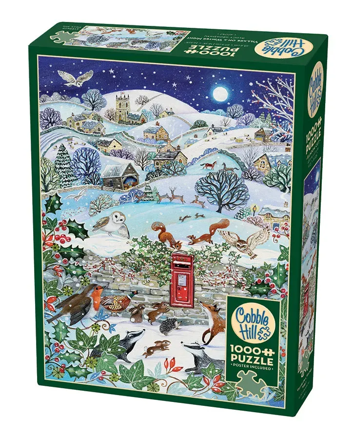 Cobble Hill Village on a Winter Night puzzle 1000 piese iarnă