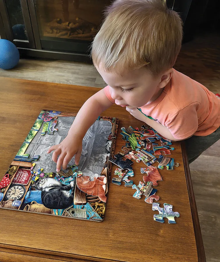Cobble Hill Garden Shed Cats puzzle 35 piese tava copii
