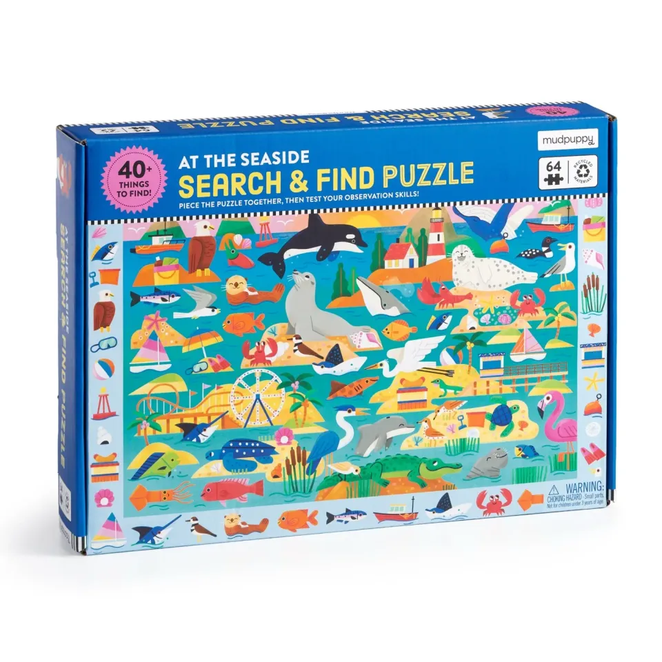 Mudpuppy At the Seaside puzzle căutare 64 piese