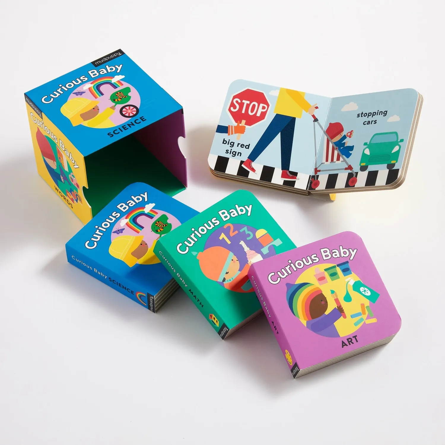 Mudpuppy Curious Baby set 4 board book STEAM 8 pagini