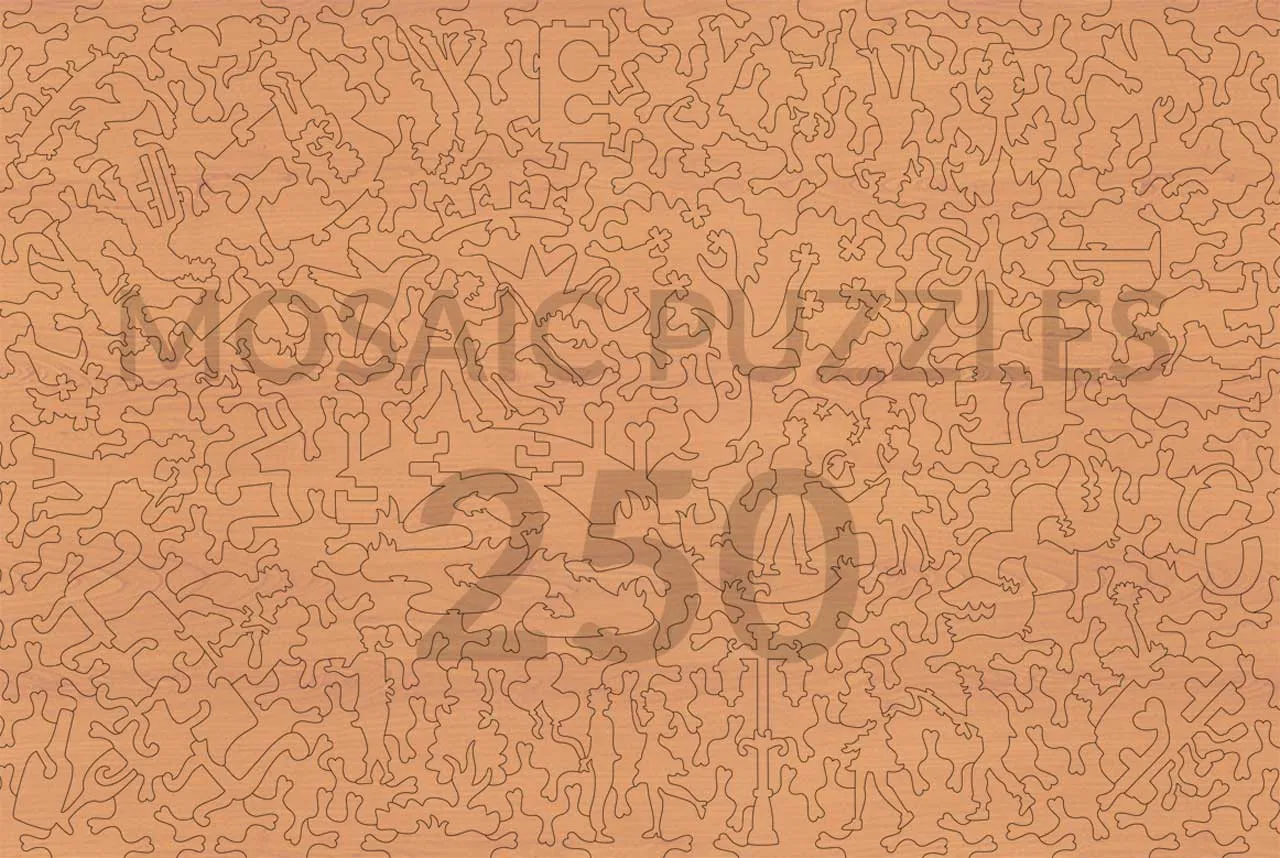 Mosaic Puzzles Vintage Valentines puzzle lemn 500 piese inimi