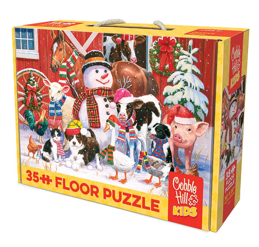 Cobble Hill Festive Farmyard puzzle podea 35 piese