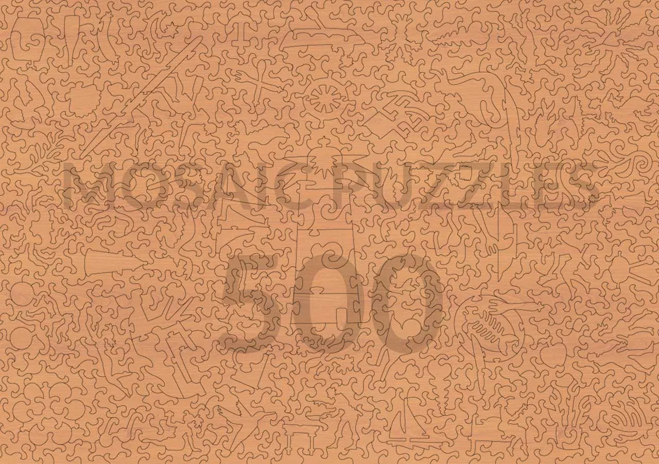 Mosaic Puzzles Coastal Getaway puzzle lemn 100 piese far