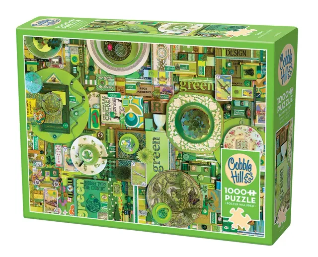 Cobble Hill Green puzzle 1000 piese colaj verde