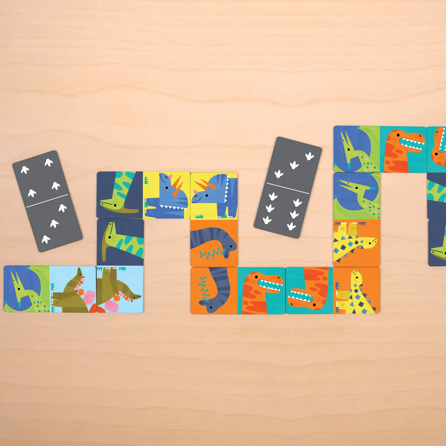 Mudpuppy Dinosaur Dominoes joc domino 28 piese copii