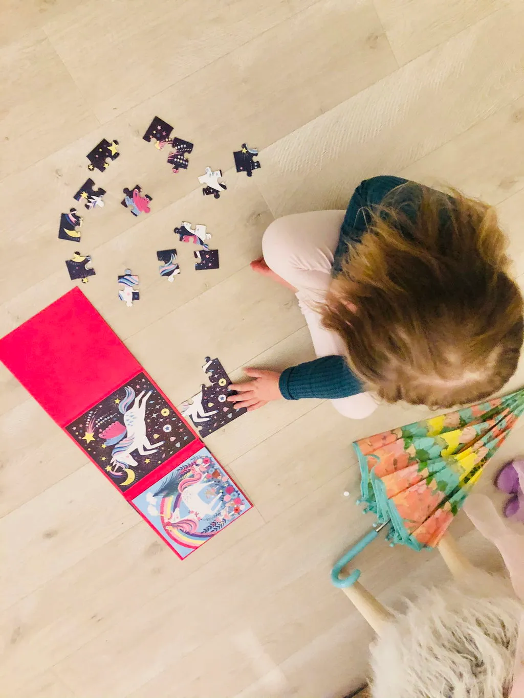 Mudpuppy Magical Unicorn puzzle magnetic 2x20 piese