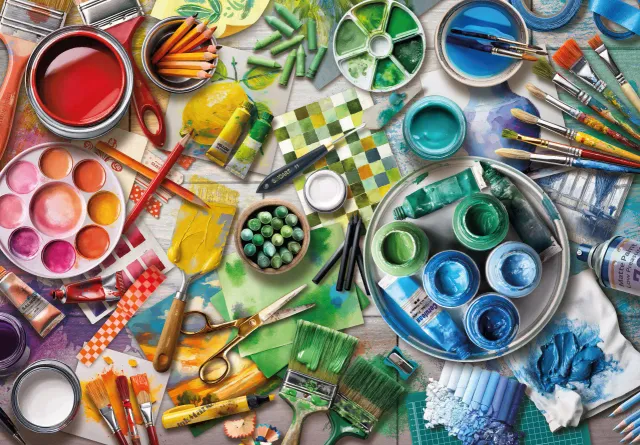 Mosaic Puzzles Chromatic Atelier puzzle lemn 50 piese colorat