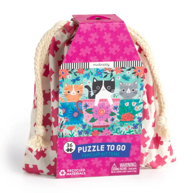 Mudpuppy Teacup Kittens puzzle 36 piese săculeț pisici